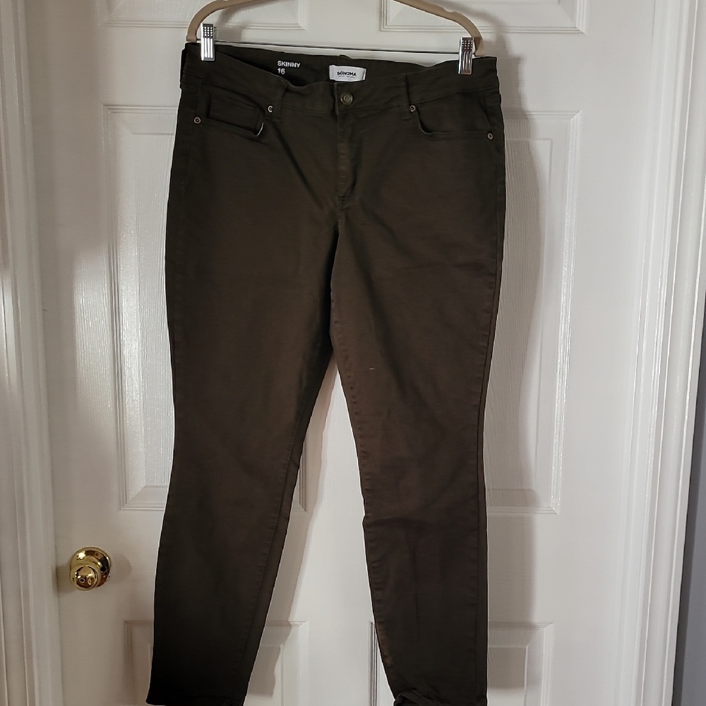 Skinny Olive Green Pants